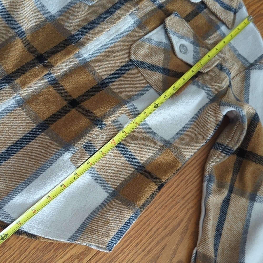 Heavy Button Down Collard Shacker Brown And Black Plaid Size Small - Picture 8 of 8